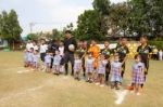 Bangkok, Thailand - Nov 2016: In The Nov 23, 2016. Youth Soccer Match, In Pieamsuwan Elementary School Stock Photo