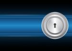 Cyber Security Keyhole Lock Circle Stock Photo