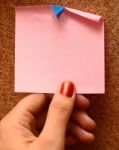 Blank Post It Message Stock Photo