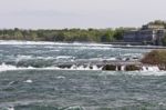 Beautiful Picture Of The River Right Before The Amazing Niagara Falls Stock Photo