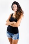 Portrait Of Smiling Young Nice Woman. Isolated Stock Photo