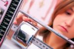 Female Doctor Weighing Stock Photo