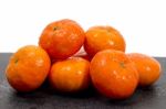 Wet Clementines Fruits Stock Photo