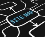 Site Map Diagram Means Navigating Around Website Stock Photo