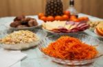 Carrot Salad On A Plate Stock Photo