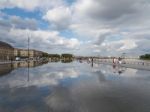 Miroir D'eau At Place De La Bourse In Bordeaux Stock Photo