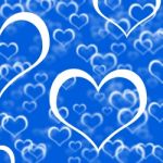 Blue Hearts Background Stock Photo