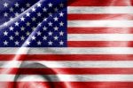 United Of America Flag Silk Cotton Texture Stock Photo