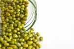 Mung Bean In A Bottle Stock Photo