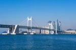 Gwangan Bridge And Haeundae In Busan,korea Stock Photo