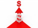 Business Arrow With Dollar Stock Photo