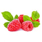 Appetizing Raspberries Isolated On White Background Stock Photo