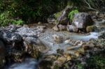 Tiny Rapids At The Val Vertova Torrent Lombardy Near Bergamo In Stock Photo