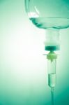 Saline Solution In Vignette Style Stock Photo