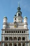 Town Hall Clock Tower In Poznan Stock Photo