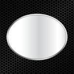 Abstract Metal Texture Background With Oval Frame  Illustr Stock Photo