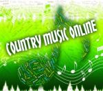 Country Music Online Means Web Site And Audio Stock Photo