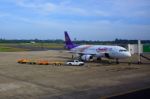 Ubon  Ratchathani Thailand - Nov21 - Thai Airway Plane Parking O Stock Photo