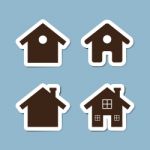 House Icon Set Stock Photo