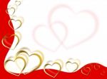 Hearts Background Means Shows Partner Romance And Red
 Stock Photo