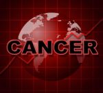 Cancer Graph Indicates Cancerous Growth And Diagram Stock Photo