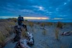 Tourist Man Taking A Photography At Hokitika Beach South Island New Zealand Important Traveling Destination In West Coast Stock Photo