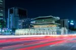 Dongdaemun Gate In Korea Stock Photo