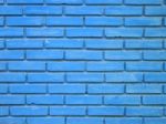 Blue Brick Wall Texture Background Stock Photo