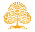 Bodhi Tree On A White Background Stock Photo