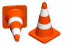 Traffic Cone On The Way Stock Photo