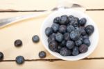 Fresh Blueberry Bowl Stock Photo