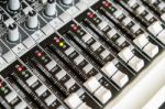 Sound Mixer Control Panel. Sound Controller Recording Studio. Mu Stock Photo