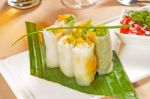 Vietnamese Style Summer Rolls Stock Photo