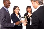 Multi Ethnic Team Toasting Stock Photo