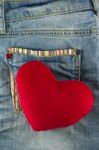 Love Heart On Jeans Pocket Stock Photo