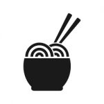 Chinese Noodles Symbol Icon  Illustration On White B Stock Photo