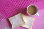 Coffee Cup With Bread Stock Photo