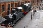 Two Old Trains Parked At Sheffield Park Station Stock Photo