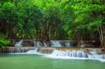 Huay Mae Kamin Water Falls National Park Kanchanaburi Province Western Of Thailand Stock Photo