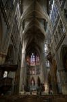 Interior View Of Cathedral Of Saint-etienne Metz Lorraine Mosell Stock Photo