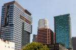 Skyscrapers In The Financial District Of Los Angeles Stock Photo