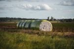 Bales Of Cotton In Oakey, Queensland Stock Photo