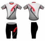 Black Red Cycling Vest Style Design Stock Photo