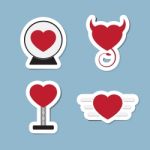 Love Icon Set Stock Photo