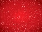 Merry Christmas And Happy New Year On Snow Background. With Pink Snow And Star On Red Background Stock Photo