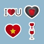 Love Icon Set Stock Photo