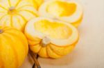 Fresh Yellow Pumpkin Stock Photo