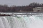 Background With The Amazing Niagara Falls In The Evening Stock Photo