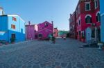 Italy Venice Burano Island Stock Photo