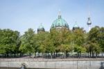 View From The Castle Bridge Towards The Cathedral And  Berliner Stock Photo